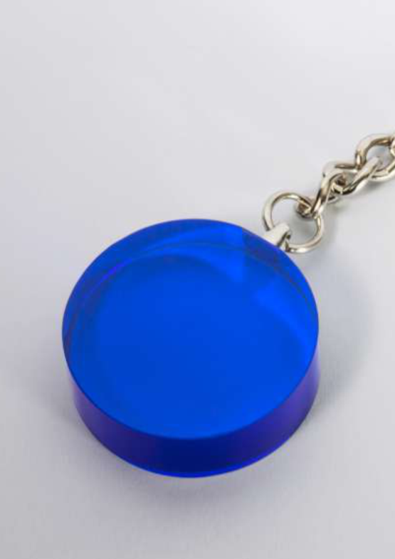 Schlsselanhnger Blau Glas
